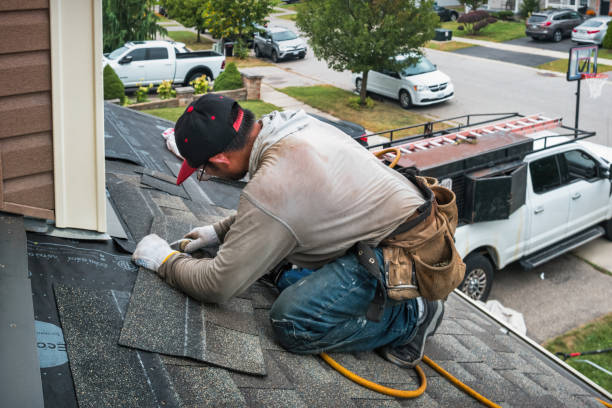 Professional Gutter Repair And Installation technician working in Copeville, TX